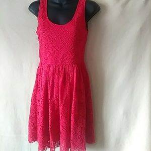 Love Audrey lined red lace dress-sz